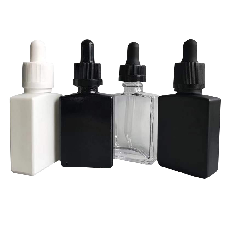 5ml 10ml 15ml 20ml 30ml 50ml 100ml Cosmetic Packaging Customised Square Glass Dropper Bottles