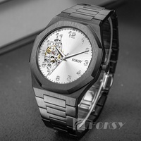Vente en gros Montre Homme Logo personnalisé Montre mécanique Montres automatiques de luxe pour hommes Montre automatique squelette