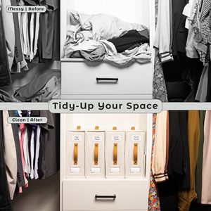 Sheet Organizers and Storage Bags for Bed Sheets Under Bed or Closet Storage <b>Boxes</b> with Dual Handles and Organization Labels - Product Image 4