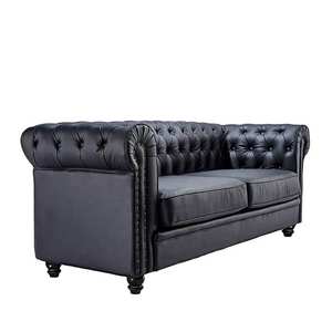 Sofá Doble de Cuero para Sala de Estar, Diseño Clásico Simple y Cómodo - Product Image 3