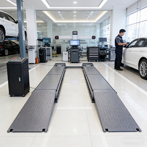 Elevador de Autos de Doble Cizalla Ultrafino de Acero con Capacidad de 4T/5T para Ahorrar Espacio, Ideal para Talleres Comerciales y Reparaciones de Automóviles - Product Image 1