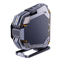 Boîtier d'ordinateur de jeu Lovingcool 2027 haut de gamme, style ouvert, entièrement LED, E-ATX ATX, ventilateur ARGB, avec écran