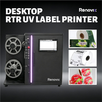 Imprimante d'étiquettes UV rouleau-à-rouleau Renovix, machine numérique à jet d'encre haute vitesse avec séchage LED pour codes QR, codes-barres et étiquettes adhésives