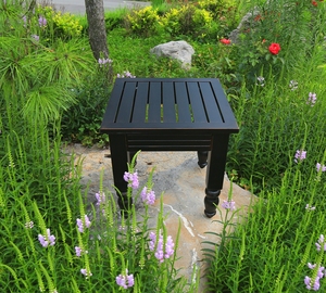 <span class=keywords><strong>Table</strong></span> d'angle extérieure en fonte d'aluminium robuste <span class=keywords><strong>Table</strong></span> d'appoint de patio résistante aux intempéries pour piscine de jardin - Product Image 5