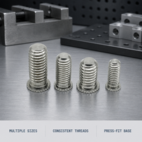 RFHS Flower Tooth Clinch Stud untuk Modul Baki Baterai Kendaraan Energi Baru, Pelat Pendingin, Enclosure Server 5G, Peralatan Medis