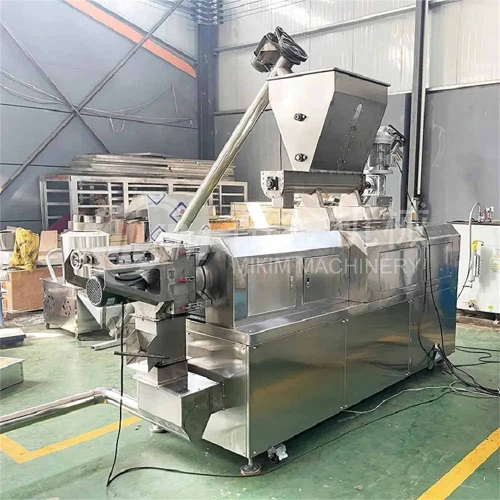 100kg-150KG/H Twin Screw Corn Chips Snacks Flakes Food Making Machine Puff Corn snack food machinery extruder