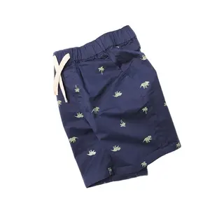 Wholesale Children's Clothing Beachwear Printed Shorts Casual Woven Pants Kid Boys Cotton Capris For Summer