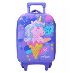 Maleta Escolar con Ruedas 3D de Helado, Morada, Linda, para Niñas, Bolsa de Viaje - Product Image 1