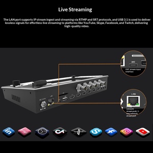 Futureshjield R3PLUS Commutateur de diffusion en direct tout-en-un 4K <span class=keywords><strong>HD</strong></span> 5 canaux en option / SDI prend en charge la diffusion vidéo Push/Pull - Product Image 4