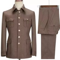 Costume 2 pièces pour homme, veste unique à revers, décontracté, business, blazer Terno pour le travail, l'entretien, ensemble