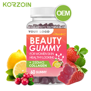 नम निजी लेबल ब्यूटी गुम्मीज को त्वचा की सुंदरता के लिए विटामिन सी के साथ त्वचा की सुंदरता के लिए कोलेजन कैंडी की खुराक - Product Image 1
