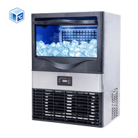 Machine Commerciale à Glaçons Haute Capacité en Cubes, Refroidissement par Air, 120 Poids/24h, 55kg/24h, avec Bouteille d'Eau