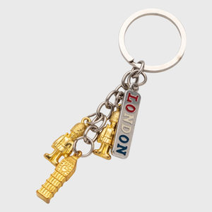 Portachiavi Souvenir di Londra JOYSON con Bandiera Union Jack, Autobus a Due Piani e Big Ben in Lega - Product Image 2