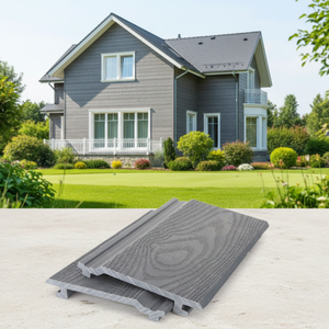 Panel <span class=keywords><strong>de</strong></span> Pared <span class=keywords><strong>de</strong></span> PVC WPC con Ranura, Revestimiento Exterior, <span class=keywords><strong>Tablero</strong></span> <span class=keywords><strong>de</strong></span> Revestimiento Compuesto Resistente a los Rayos UV para Casa, <span class=keywords><strong>Precio</strong></span> al por Mayor - Product Image 1