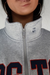 Felpa Traspirante Stile Varsity con Collo Alto, Tessuto in Spugna, Lettere Ricamate sul Davanti <span class=keywords><strong>per</strong></span> <span class=keywords><strong>Donna</strong></span> - Product Image 3