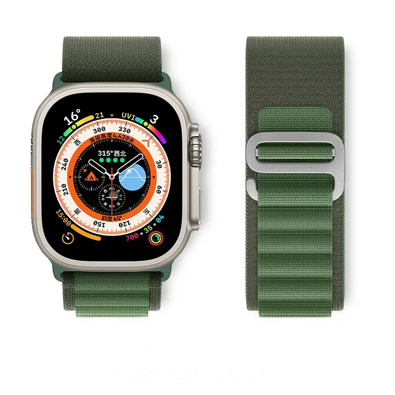 49mm ultra nylon watch band Apple watch strap hot sell popular new style orange green white Strap Band For Apple watch 8