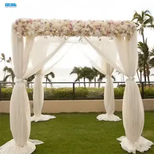 Portable Aluminium Alloy Pipe And Drape 4*4m Metal Pipe Stand Sequin Wall Backdrop Stand For Wedding Decoration
