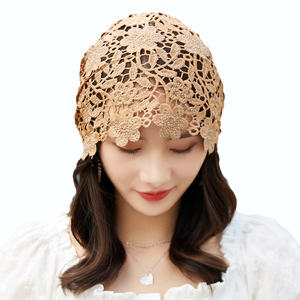 नई कस्टम ग्रीष्मकालीन पतली खोखली रेट्रो ट्रेंडिंग फूल को सजाने कोरियन शैली महिलाओं हाथ क्रॉकेट बेनी टोपी - Product Image 2