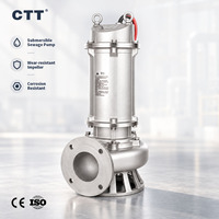 Pompe submersible pour eaux usées en acier inoxydable 316, anti-corrosion, IP68, eau de mer, solides fibreux, 2,2 kW, 380 V, CE, OEM