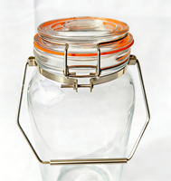 Bocaux de conservation alimentaire en verre avec couvercle hermétique et poignée robuste en acier inoxydable, récipient de cuisine carré, écologique, moderne, pour les fêtes