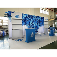 Stand d'exposition pliable en aluminium portable 10*20 pieds, stand de salon professionnel, publicité, impression par sublimation, léger, montage facile
