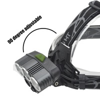 Lampe frontale LED pour la pêche nocturne, 5 LED, étanche, rechargeable par USB, lampe frontale pour la randonnée, le camping, la pêche