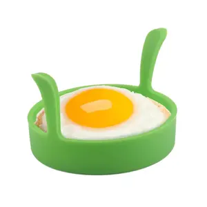 Everswholesale toptan 100% gıda sınıfı silikon kızarmış yumurta kalıp gözleme yüzükler isıya dayanıklı yapışmaz silikon yumurta pişiricisi