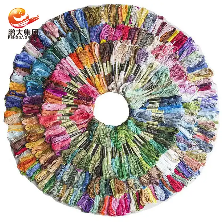 Wholesale price chinese cross stitch thread with 447 colors