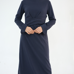 2025 Eid ramazan yaz sonbahar bahar zarif kadife nefes ince uzun kollu Abaya kadınlar için İslami Muslimah günlük giyim - Product Image 4