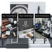 Ensemble d'affichage de montres haut de gamme personnalisable en MDF noir et blanc pour vitrine de magasin de montres