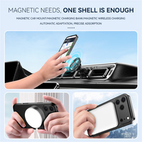 NOUVEAU Étui de téléphone magnétique pliable dissimulé le plus récent avec support pour iPhone 17 16 15 14 13 Pro Max, protection d'objectif, coque arrière couleur unie