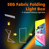 Support de boîte à lumière modulaire pliable et portable, cadre en aluminium, connexion magnétique, double face, LED B1, résistant au feu, léger