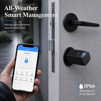 Cerradura Inteligente para Puerta Digital con Huella Dactilar y WiFi, Estándar Europeo, Cilindro Inteligente con Doble Aplicación Tuya y TT Lock, Longitud Ajustable