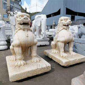 Blve ประติมากรรมหินธรรมชาติแกะสลักด้วยมือขนาดใหญ่สำหรับกลางแจ้งรูปปั้นมังกรหินอ่อนโบราณสไตล์ตะวันตก - Product Image 6