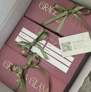 名入れ 再利用可能 紙製 サンキュー ギフトカード ブランドロゴ 金箔 銀箔 ギフト券 招待状 グリーティングカード 小規模ビジネス向け - Product Image 2