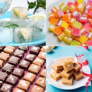 Molde de Silicona Cuadrado Marrón para Dulces, 80 Cavidades, para Chocolate, Gelatina, Fudge, Caramelo, Cubitos de Hielo, Libre de BPA, Fácil de Desmoldar - Product Image 6