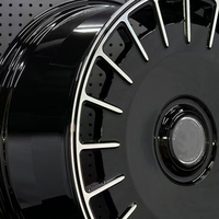 Jantes en alliage forgé personnalisées de 17 à 24 pouces 5x114.3/120/108 Noir brillant Jantes pleines pour Lexus Lincoln MKX Land Rover Defender Chevy