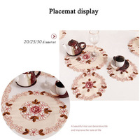 Nappe de Table Rectangulaire Européenne de Luxe Broderie Fleurs de Pivoine Creusée à la Main, Décoration de Maison Anti-Poussière