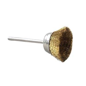Brosse industrielle à long manche en forme de stylo, en fil de cuivre et acier inoxydable, avec tige allongée pour le décapage de la rouille et le nettoyage des objets anciens et des artefacts - Product Image 1