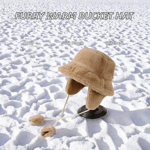 Chapeau Bob Unisexe Hiver en Tissu Éponge Doux avec Logo Brodé Personnalisé, Chaud et Moelleux, à Rabats pour les Oreilles, Décontracté pour Usage Quotidien, Motif Argyle Dessin Animé - Product Image 2