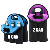 Sac isotherme souple en néoprène personnalisé pour 6 bouteilles de vin, champagne et bière – Sac de transport élégant pour pique-nique