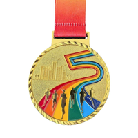 Médaille commémorative de marathon personnalisée en gros, design créatif, pour événement sportif, avec peinture cuite, impression UV, conception portable