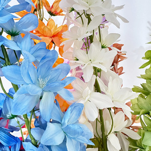 Bouquet de fleurs artificielles en soie Delphinium Meiyu Craft pour mariage, décoration de la maison et accessoires de photographie - Product Image 4
