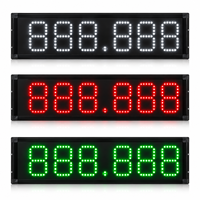 Panneau d'affichage LED 6 pouces pour prix du carburant, affichage numérique 7 segments pour station-service