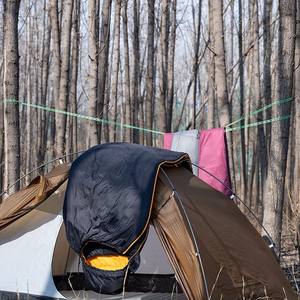 Maravilloso Saco de Dormir Aislado de 210 cm, Negro, de Algodón Hueco Transpirable, para Uso en Exteriores para Adultos en Primavera - Product Image 3