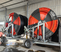 Système d'irrigation par rouleau de tuyau d'arrosage à grande roue d'eau mobile pour l'agriculture, vente chaude, arroseur à canon à pluie, système d'irrigation par tambour