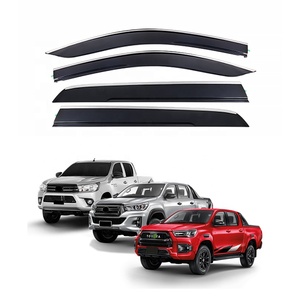 Accesorios <span class=keywords><strong>Auto</strong></span> Vent Visors Window TXR Déflecteur Noir avec Pare-Soleil Pluie en Acier Inoxydable pour Toyota Hilux 2015-2020 2021- - Product Image 6