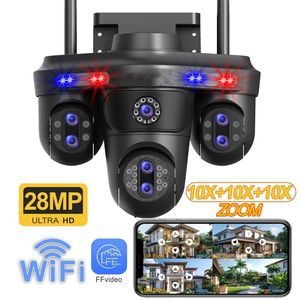 Nkiwi 28mp 3ptz IP66 NVR tương thích ngoài trời Camera An Ninh 7-ống kính tùy chỉnh Zoom quang học Tự động theo dõi màu đỏ/Màu xanh ánh sáng báo động - Product Image 2