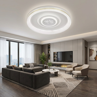 Plafonnier LED décoratif nordique créatif en forme d'halo avec effet cristal écrasé, grande taille, montage en surface