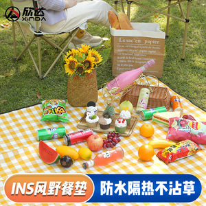 Xinda Outdoor Picnic Mat Rectangular PVC Waterproof Moistureproof Camping <b>Tablecloth</b> For Spring Outing Multi-person Use - Product Image 3